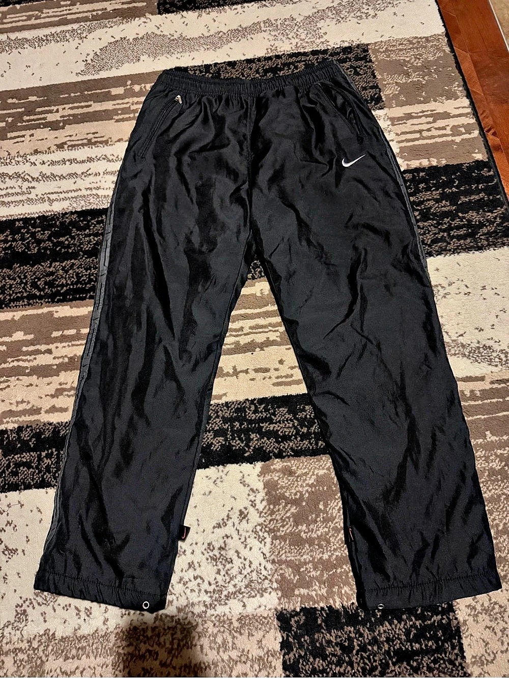 Vintage Nike Alpha Project Total 90 Track Pants Fleece Lined Y2K Techwear Black
